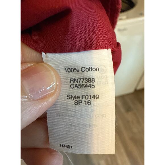 ❤️ Madewell Eyelet Cut-Out Mini Dress | Size 4 | Rustic Red | Cotton Pockets - Picture 3 of 9